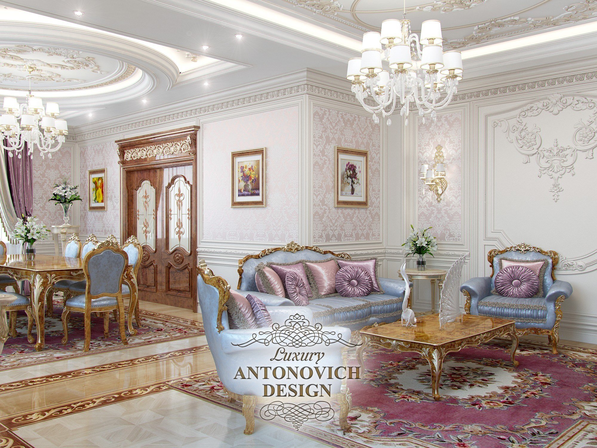 Дизайн гостиной Алматы - Luxury Antonovich Design