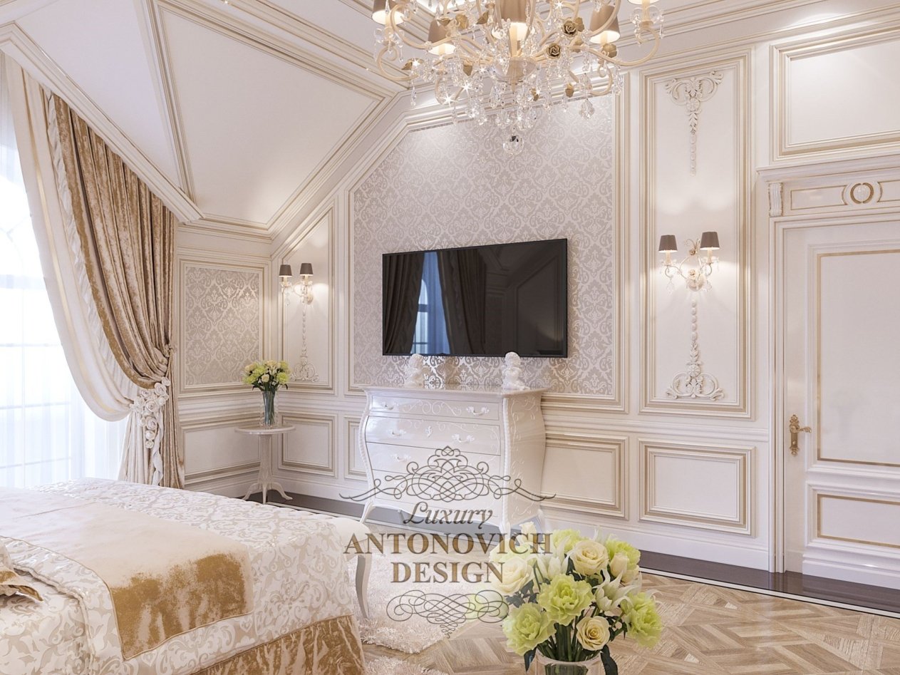 Элегантная спальня в классическом стиле