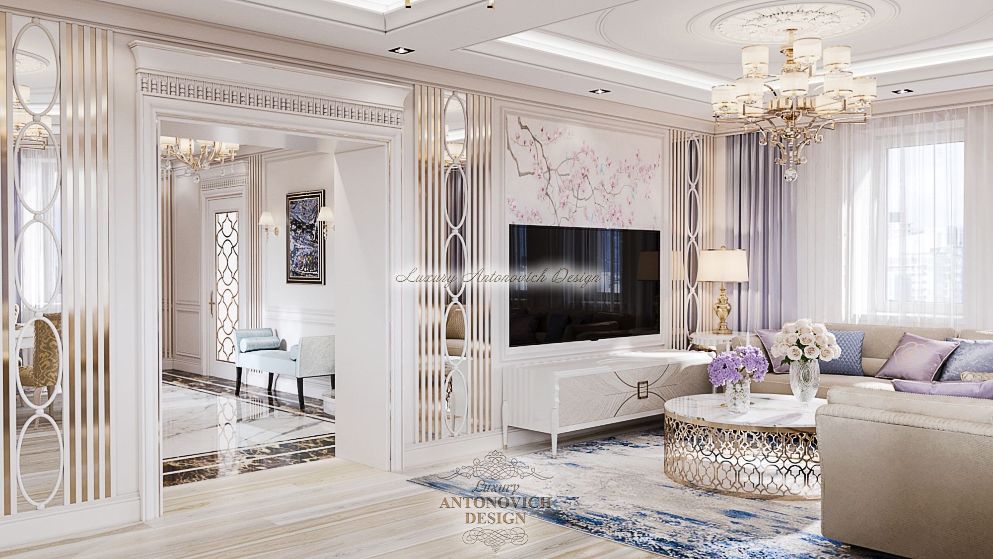 Гостиная в элитном доме в Ташкенте - Luxury Antonovich Design