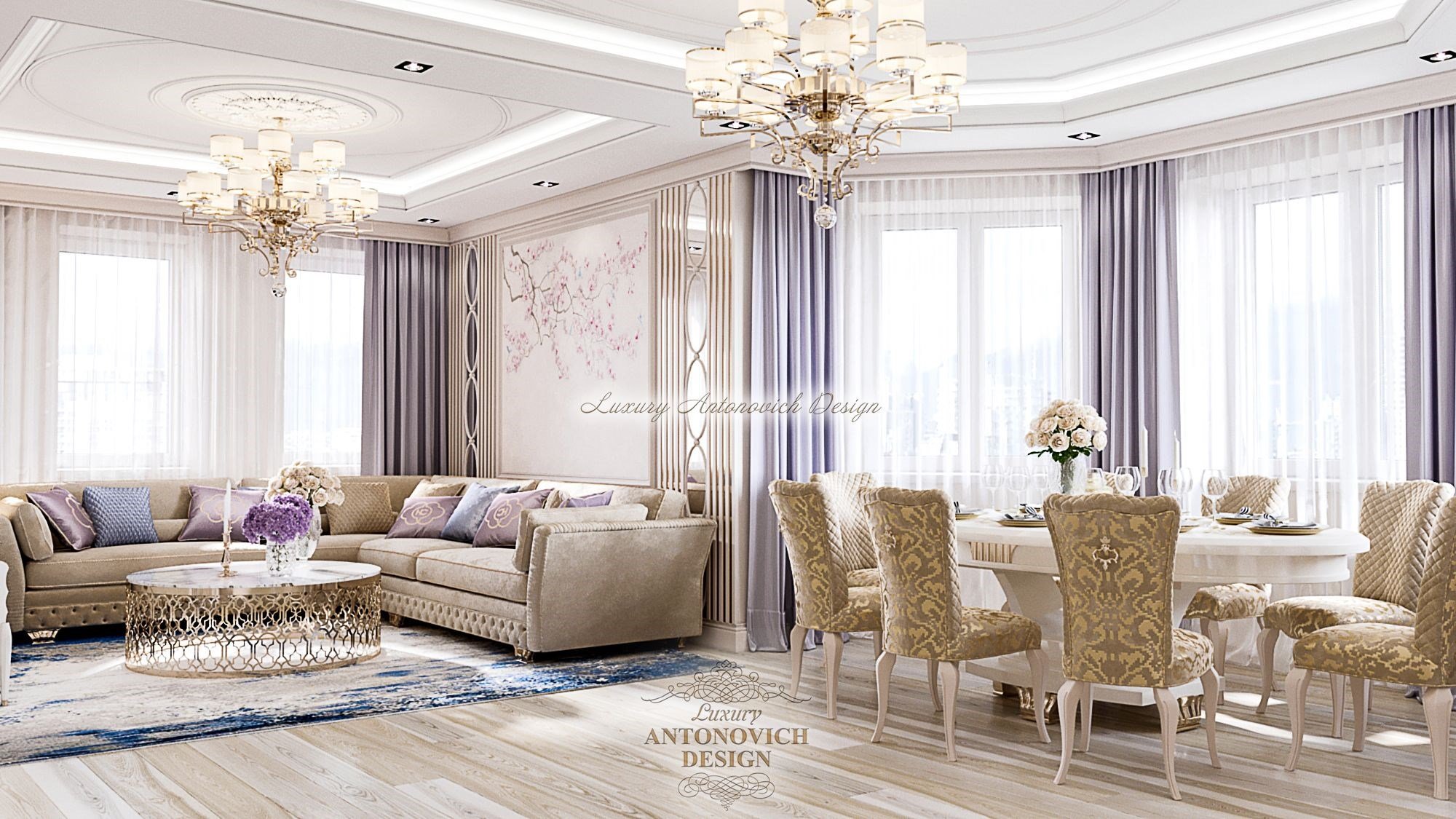 Гостиная в элитном доме в Ташкенте - Luxury Antonovich Design