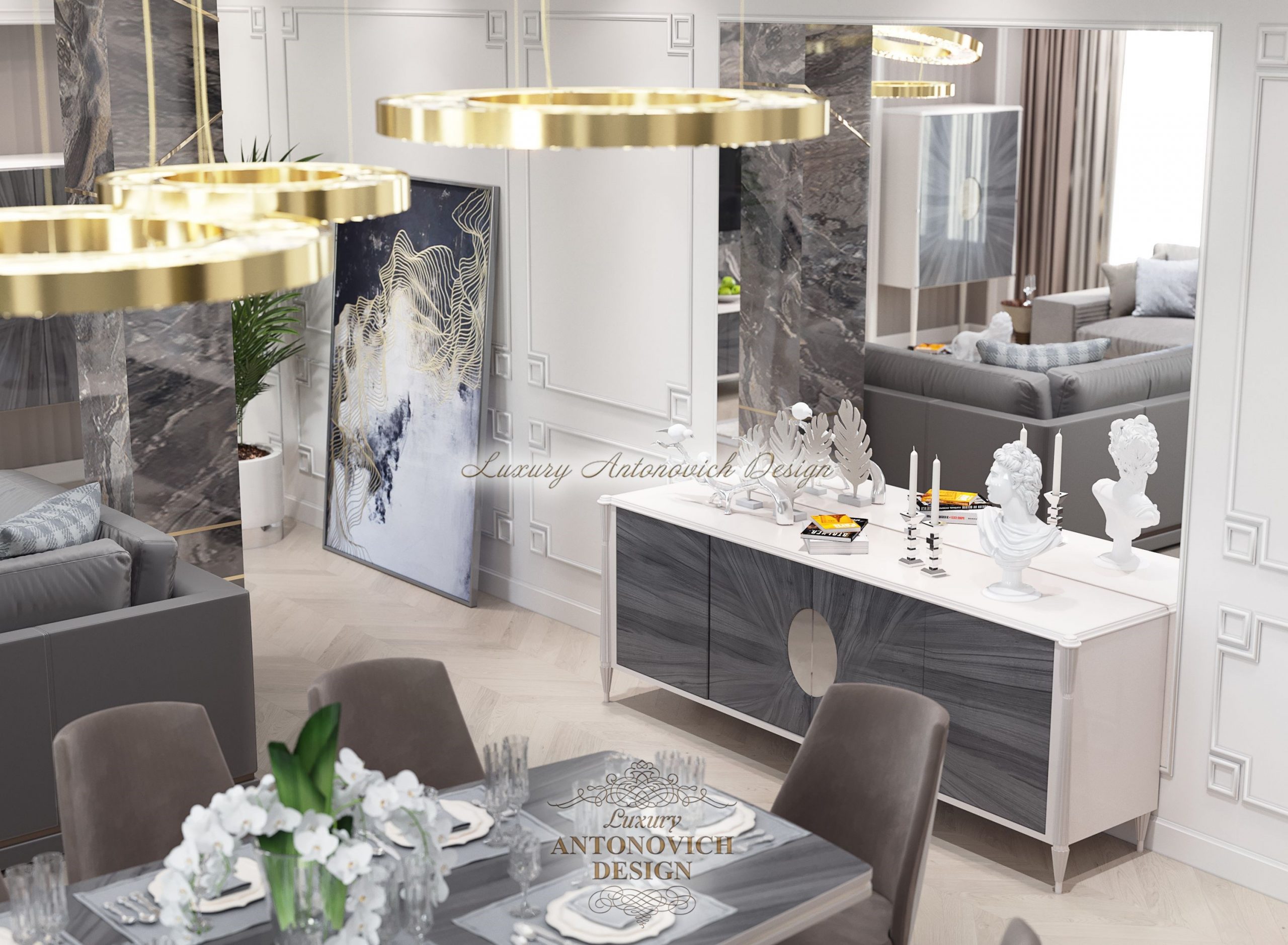 Гостиная в стиле контемпорари в Ташкенте - Luxury Antonovich Design