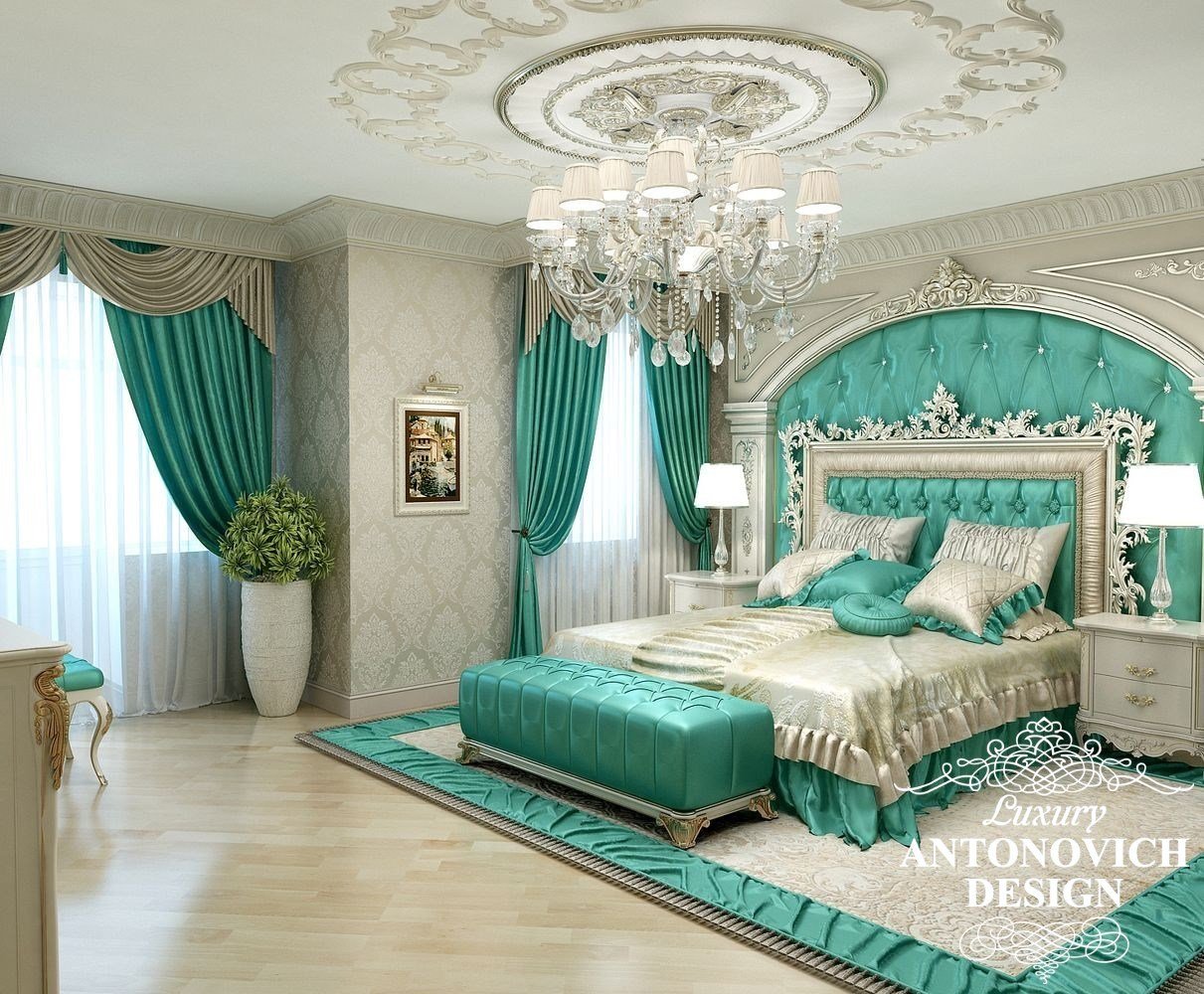 королевская спальня luxury antonovich design