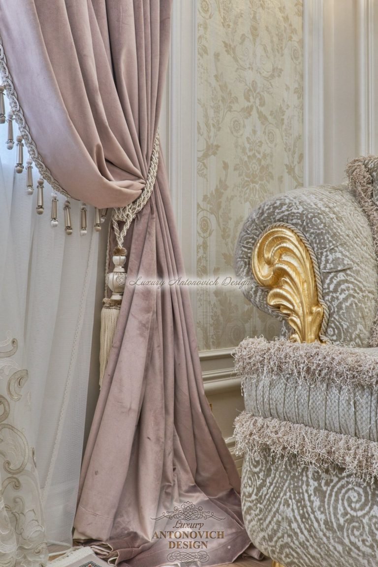 Роскошные шторы в классическом стиле, спальня, коттедж Ташкент