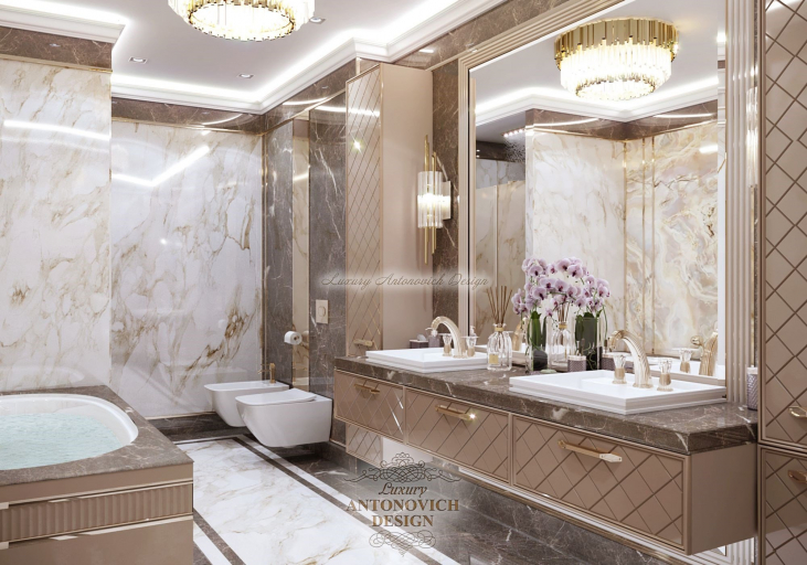 Дизайн ванной дочери. Квартира в ЖК Кутузовская ривьера, Москва