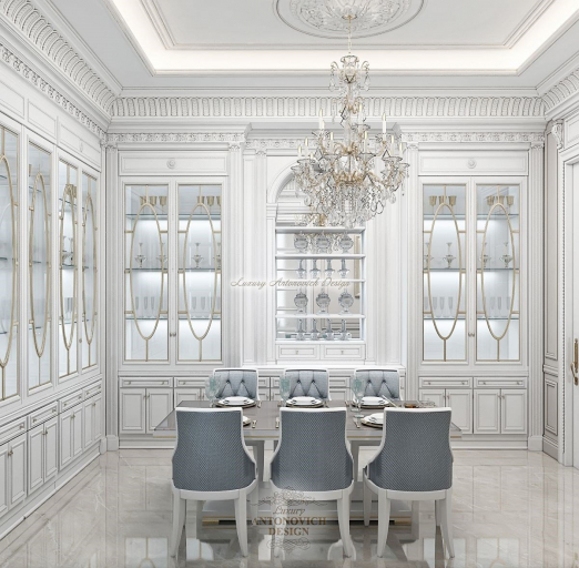 Элитный дизайн интерьера ванной Зарины в стиле современная классика особняка в Ташкенте