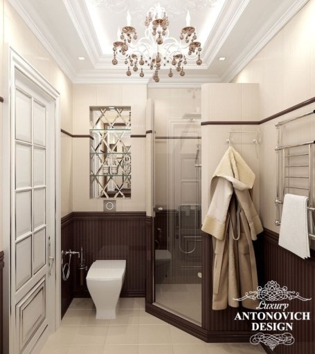 дизайн ванной комнаты в современной классике