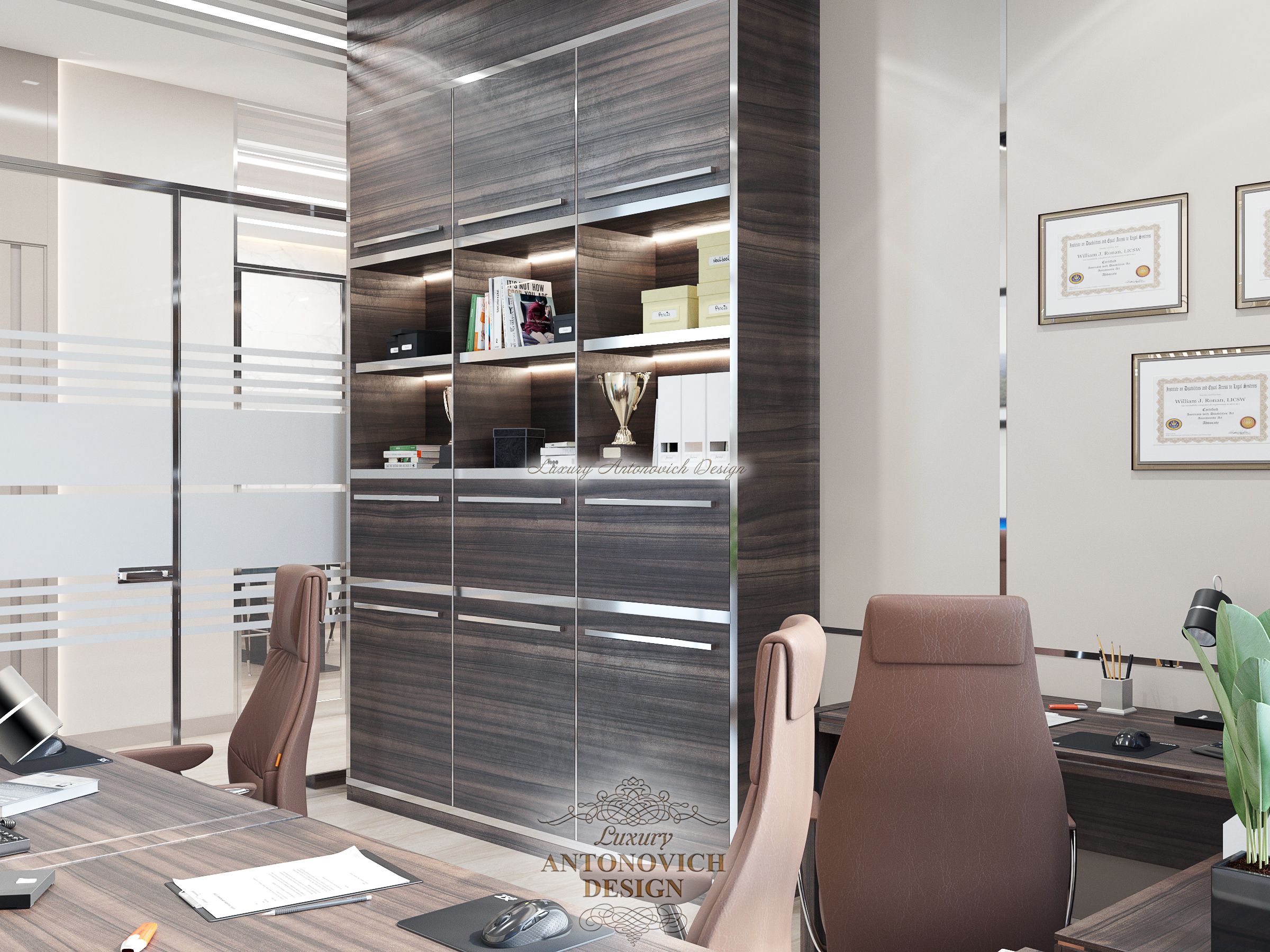 Стильный Кабинет 3 офиса, Студия Luxury Antonovich Design