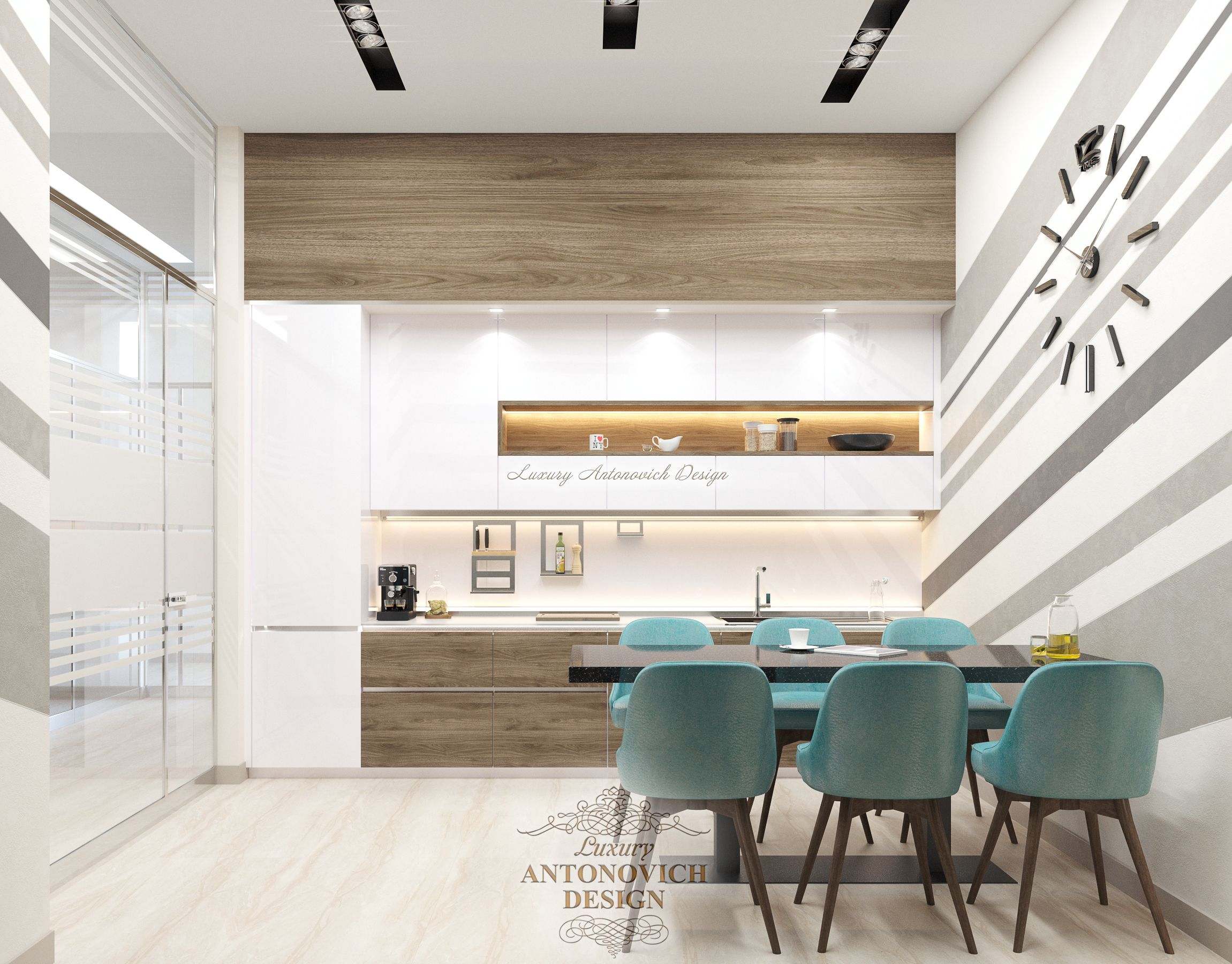 Стильная Кухня 1 офиса, Студия Luxury Antonovich Design